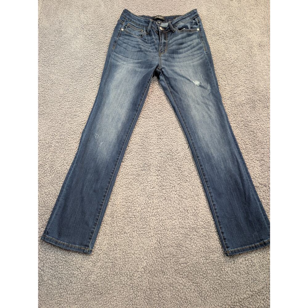 Judy Blue Jeans Women's Size 30 Blue Straight Fit Lightly Distressed (0614)